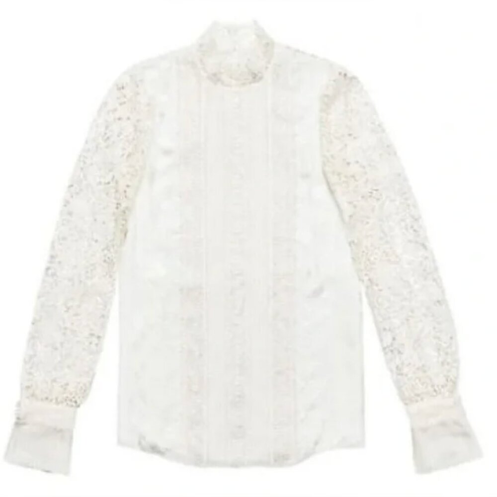ERDEM x H&M collab Ivory Lace Long Sleeve Blouse - Picture 6 of 10